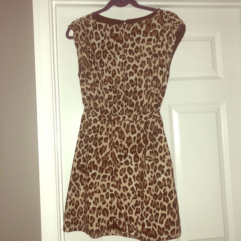Leopard print wrap dress